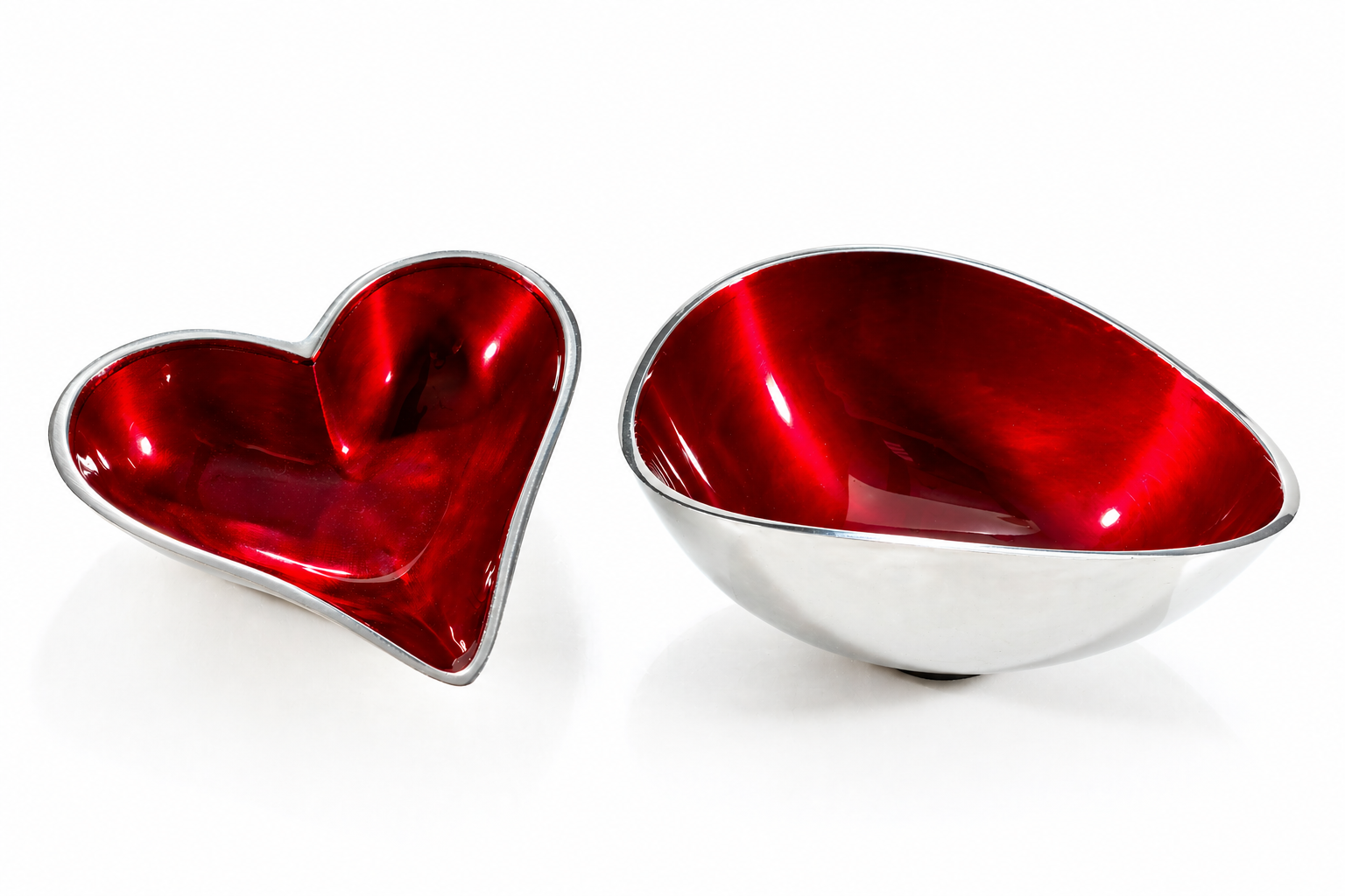 Heart and Oval red