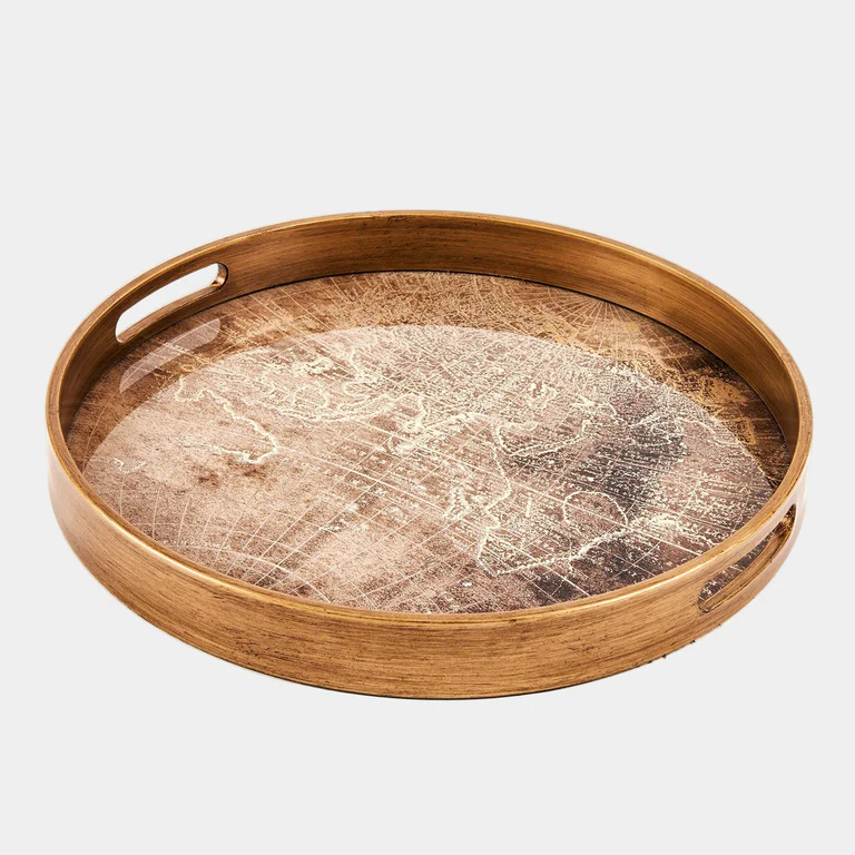 World map tray